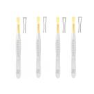 Kit 4 Pinça Depilação Canelada Reta 9cm 2341.303 Solingen
