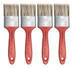 Kit 4 Pincel Trincha Gris Cerdas Gris Media 2 Polegadas