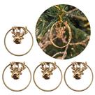 Kit 4 Pingentes Argola Natal Rena Metal Rosê Gold 4cm - Bela Flor Kit 4 Pingentes Argola Natal Rena Metal Rosê Gold 4cm - Bela Flor
