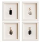 Kit 4 Pingentes: Turmalina Negra, Quartzo, Pirita, Hematita