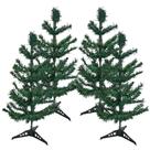 kIT 4 PINHEIRO VERDE NATAL PEQUENA 55CM TRADICIONAL ARVORE PLASTICO APARTAMENTO CASA MESA ESCRITÓRIO