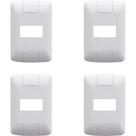 Kit 4 Placa 1 Posto Horizontal Tramontina Aria Cor Branco Kit 4 Placa 1 Posto Horizontal Tramontina Aria Cor Branco