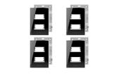 KIT 4 Placa 4x2 2 Módulo Black Piano Alumbra Inova Pro Class