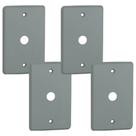 Kit 4 Placa 4x2 Furo Central Silentoque Pial 8508 Cinza
