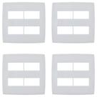 Kit 4 Placa 4x4 4 Módulo Distanciados PialPlus Branco