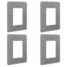 Kit 4 Placa Espelho 4x2 Cinza Silentoque 8503 Pial