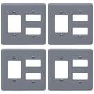 Kit 4 Placas 4x4 5 Módulos Cinza Separados Silentoque 8532