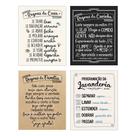 Kit 4 Placas Decorativas 20x25 Regras da Cozinha, Lavanderia, Família e Casa
