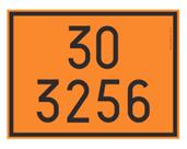 Kit 4 Placas Numerologia Onu 30 3256 Laranja Carga Perigosa 303256