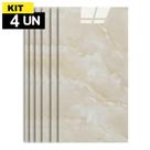 Kit 4 Placas Painel Porcelanato Revestimento Adesivo Vinílico Marmorizado