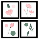 Kit 4 Placas Quadros Decorativos para Sala Cozinha Quarto Frases Café Motivação Cidades 20X20CM