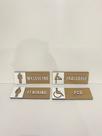 Kit 4 Placas Sinalização Banheiro Masculino/Feminino/PCD/Fraldário em mdf