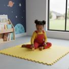 Kit 4 Placas Tatame EVA 50x50cm 10mm Linha Econômica Pq defeito Piso Emborrachado Antiderrapante Academia Infantil Yoga Pilates Exercícios Brincadeira