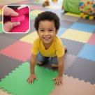 Kit 4 Placas Tatame Tapete EVA 50x50cm 10mm Linha Econômica Piso Antiderrapante para Academia Treinos Pilates Yoga Área Infantil criança bebe.