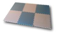 Kit 4 Placas Tatames Tapetes EVA 50x50x1cm 10mm Azul Marinho Cinza Meninos