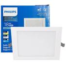 Kit 4 Plafon Quadrado Embutir 18w Philips Branco Frio 6500K Kit 4 Plafon Quadrado Embutir 18w Philips Branco Frio 6500K