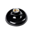 Kit 4 Plafon Redondo com Bocal Porcelana Preto - Plaslumi