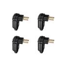 Kit 4 Plug 10A 250V Preto Lateral 90 Com Prensa Margirius