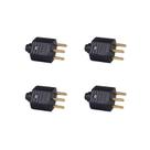 Kit 4 Plug 2P+T 10A 250V PB Preto Margirius