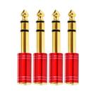 Kit 4 plug adaptador santo angelo p2 p10 estereo vermelho Kit 4 plug adaptador santo angelo p2 p10 estereo vermelho