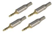 Kit 4 Plug Conector P2 Metal Stereo Linha Profissional Nfe