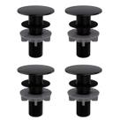 Kit 4 Plug Tapa Furo Preto Acabamento Redondo Torneira Balcão Parede Bidê Blukit 50mm