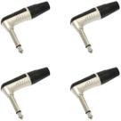 Kit 4 Plugs P10 90 Mono Rp2rc Rean By Neutrik