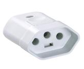 Kit 4 Plugue Femea 2P+T 10 A 250 V Tramontina Branco Kit 4 Plugue Femea 2P+T 10 A 250 V Tramontina Branco
