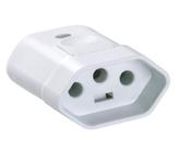 Kit 4 Plugue Femea 2P+T 10 A 250 V Tramontina Branco Kit 4 Plugue Femea 2P+T 10 A 250 V Tramontina Branco