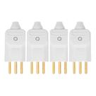 Kit 4 plugue macho 10a 2p+t 180 250v margirius branco