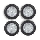 Kit 4 Pneu Completo para Carrinho de Mão e Carga 3.25 Aro 8