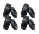 Kit 4 Pneu e 4 Câmara de ar 4.10 Aro 4