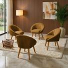 Kit 4 Poltrona Sala Decorativa Louis Veludo Terracota Pés Palito Castanho Kit 4 Poltrona Sala Decorativa Louis Veludo Terracota Pés Palito Castanho