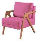 Kit 4 Poltronas Decorativa Mona Suede Rosa - Kimi Décor Kit 4 Poltronas Decorativa Mona Suede Rosa - Kimi Décor