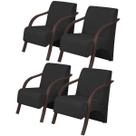 Kit 4 Poltronas Decorativas 1 Lugar Vênus Braço Pé Madeira Confortável Sala TV D Salla Tecido Sintético Kit 4 Poltronas Decorativas 1 Lugar Vênus Braço Pé Madeira Confortável Sala TV D Salla Tecido Sintético