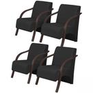 Kit 4 Poltronas Decorativas 1 Lugar Vênus Braço Pé Madeira D Salla Suede Kit 4 Poltronas Decorativas 1 Lugar Vênus Braço Pé Madeira D Salla Suede