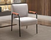 Kit 4 Poltronas Decorativas Braços Fixo Jade Cinza Capuccino