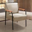 Kit 4 Poltronas Decorativas Braços Fixo Jade Marrom