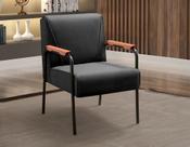Kit 4 Poltronas Decorativas Braços Fixo Jade Preto
