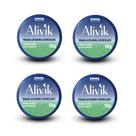 Kit 4 Pomada Alivik Mentol Cânfora Óleo Eucalipto 12g Bravir
