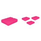 Kit 4 Porta Comprimido Rosa Neon Plástico
