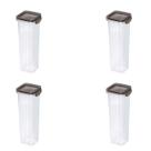 Kit 4 Porta Condimentos Quadrado Trava Mais 1,6 L Cristal Kit 4 Porta Condimentos Quadrado Trava Mais 1,6 L Cristal
