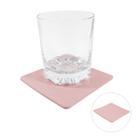 Kit 4 Porta Copo Tapete Mesa Bolacha Cerveja Chopp Apoio Suporte Taça Vinho Rosa