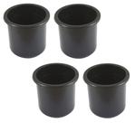 Kit 4 Porta Copos De Embutir Barcos Lanchas Veleiros Preto