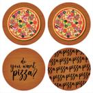 Kit 4 Porta Copos Pizza Mesa Restaurante Descanso De Copo Kit 4 Porta Copos Pizza Mesa Restaurante Descanso De Copo