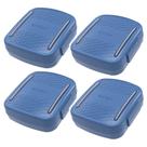 Kit 4 Porta Cotonetes Algodão Portátil para Viagem com Elástico Interno Azul Crippa