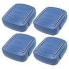 Kit 4 Porta Cotonetes Algodão Portátil para Viagem com Elástico Interno Azul Crippa