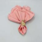 Kit 4 Porta guardanapos Coelho PVC Dourado 5x4cm