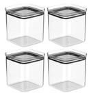 Kit 4 Porta Mantimentos Pote Hermético 2,3l Block Maxxi Ou N