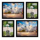 Kit 4 Porta Retratos Painel Parede Preto